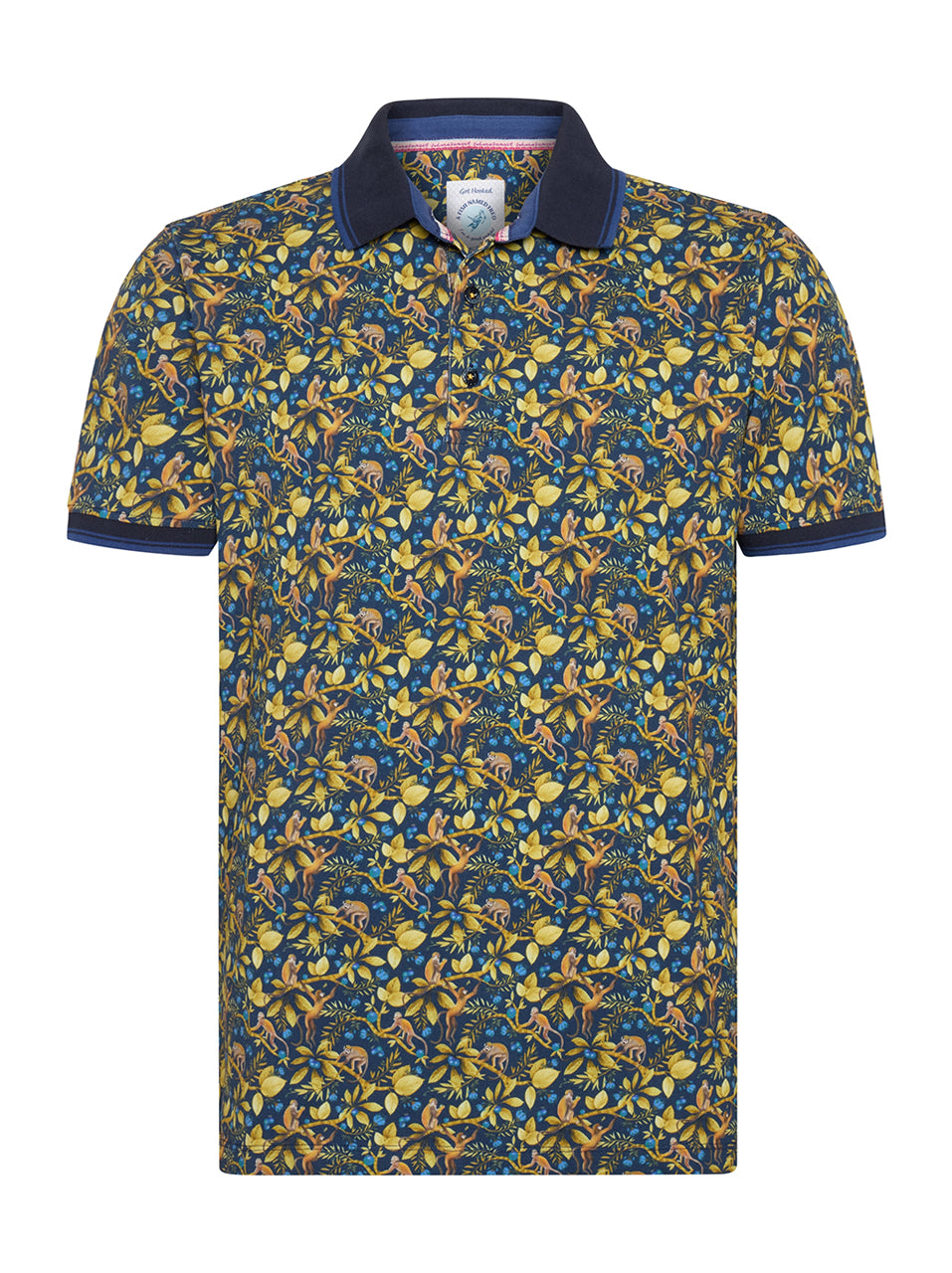 A Fish Named Fred - Monkey Print Polo in Navy