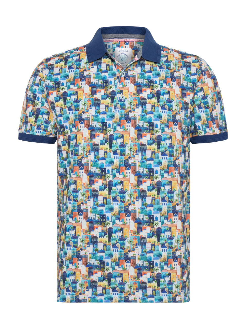 A Fish Named Fred - Town Print Polo in Multi