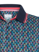 Load image into Gallery viewer, A Fish Named Fred - Boat Print Polo in Navy
