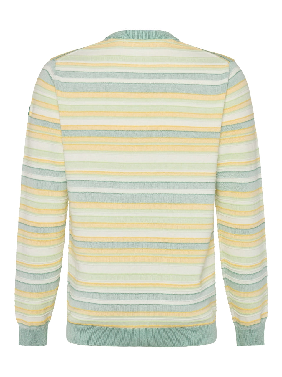 A Fish Named Fred - Striped Cotton Knit in Mint/Lemon
