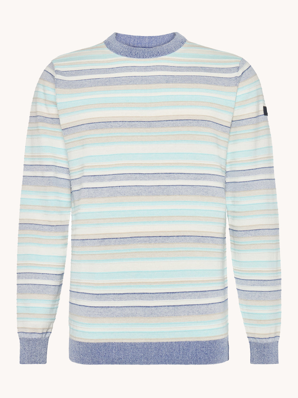 A Fish Named Fred - Striped Cotton Knit in Navy/Aqua