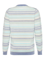 Load image into Gallery viewer, A Fish Named Fred - Striped Cotton Knit in Navy/Aqua
