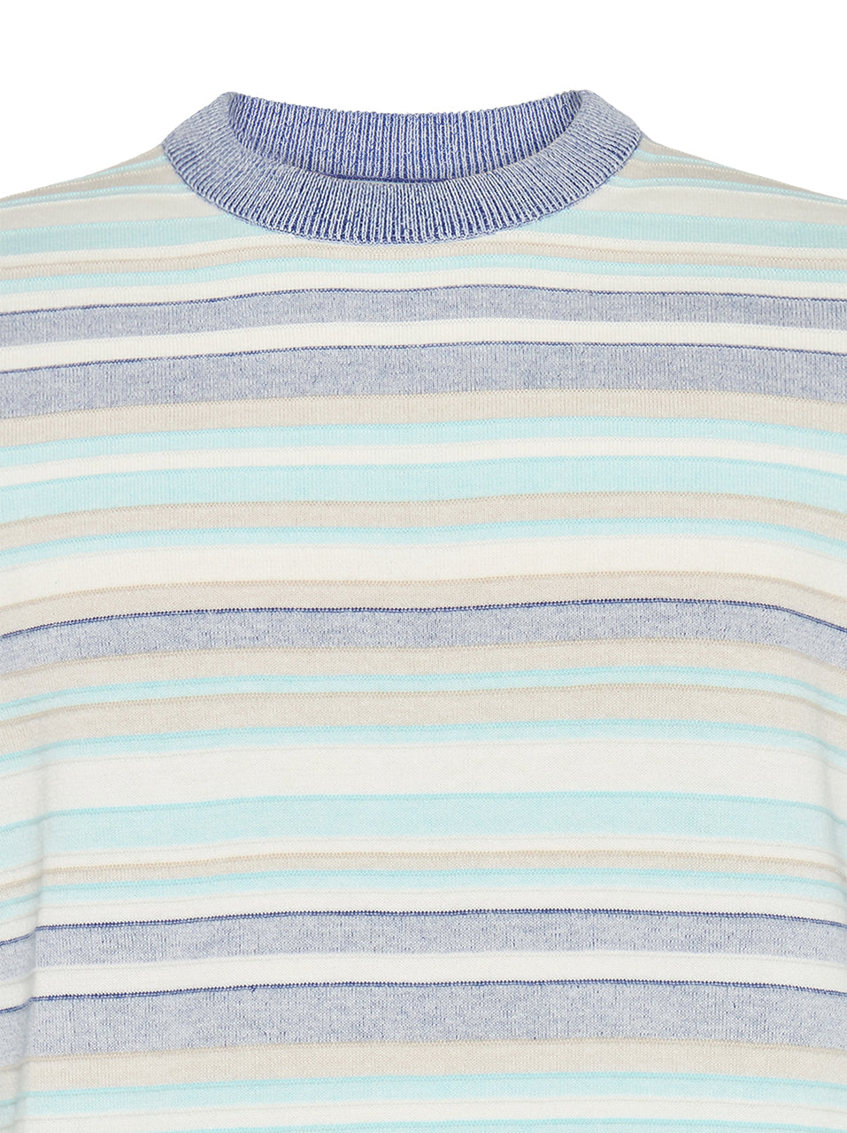 A Fish Named Fred - Striped Cotton Knit in Navy/Aqua