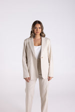Load image into Gallery viewer, Two T's Linen Viscose Jacket - Natural
