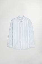 Load image into Gallery viewer, No Nationality Freddy No Pocket Shirt - Aqua Stripe
