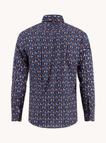 Load image into Gallery viewer, A Fish Named Fred - Bottle Row Print Shirt  - Navy
