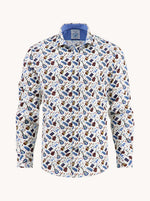 Load image into Gallery viewer, A Fish Named Fred - Various Guitars Print Shirt  - White - Mitchell McCabe Menswear
