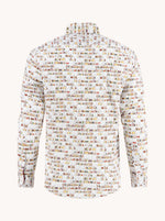 Load image into Gallery viewer, A Fish Named Fred - Liquor Store Print Shirt  - White - Mitchell McCabe Menswear
