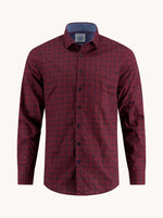 Load image into Gallery viewer, A Fish Named Fred - Uneven Check Print Shirt  - Red - Mitchell McCabe Menswear
