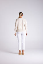 Load image into Gallery viewer, Two T's Pointelle Crew - Straw
