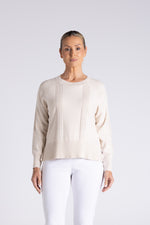 Load image into Gallery viewer, Two T's Pointelle Crew - Straw
