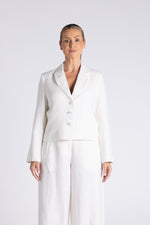 Load image into Gallery viewer, Two T's Tweed Blazer - Milk
