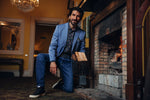 Load image into Gallery viewer, A Fish Named Fred - Plaid Check Blazer in Blue - Mitchell McCabe Menswear

