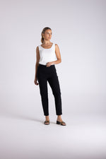 Load image into Gallery viewer, Two T's 7/8 Bengaline Pant - Black
