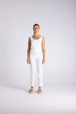 Load image into Gallery viewer, Two T's 7/8 Bengaline Pant - White
