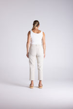 Load image into Gallery viewer, Two T's Stripe 7/8 Slim Jean - Straw/White
