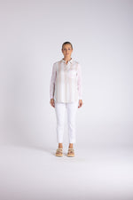 Load image into Gallery viewer, Two T's Candy Striped Oversized Shirt - Straw/Pink
