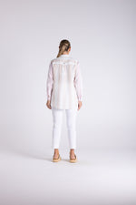 Load image into Gallery viewer, Two T's Candy Striped Oversized Shirt - Straw/Pink
