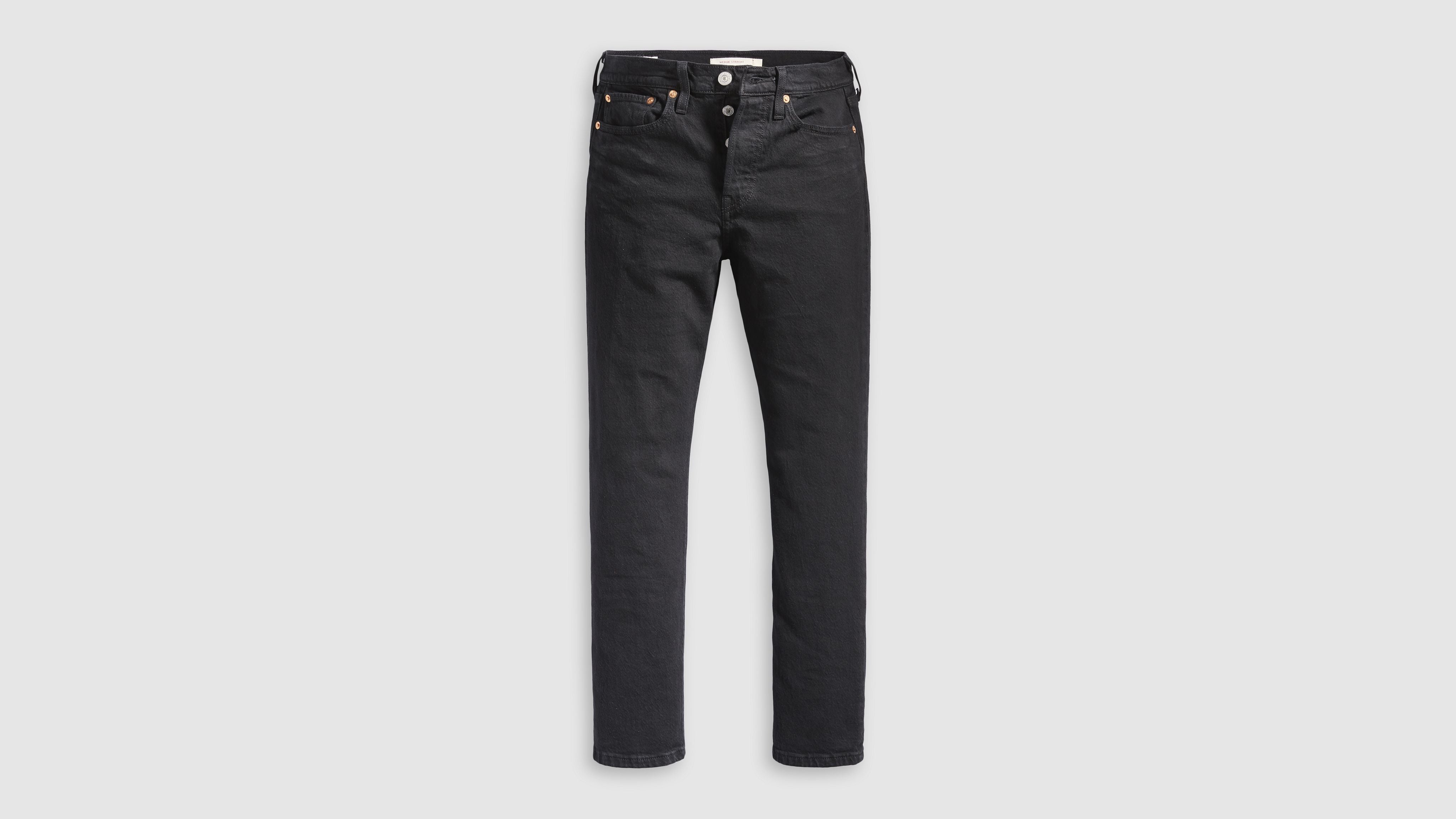 Levi's Womens Wedgie Straight Jeans - Black Sprout