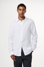 Load image into Gallery viewer, No Nationality Enzo Linen Shirt - White - Mitchell McCabe Menswear
