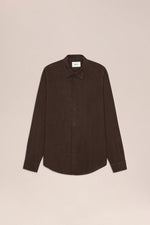 Load image into Gallery viewer, No Nationality Enzo Linen Shirt - Deep Truffle
