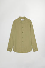 Load image into Gallery viewer, No Nationality Enzo Linen Shirt - Evergreen
