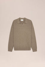 Load image into Gallery viewer, No Nationality Paul Long Sleeve Polo - Marble Husk
