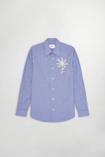 Load image into Gallery viewer, No Nationality Quincy Stripe Shirt - Blue
