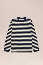 Load image into Gallery viewer, No Nationality Lionel Long Sleeve Stripe Tee - Navy Blue
