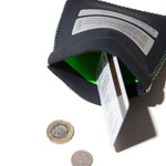 Load image into Gallery viewer, Puebco Coin Card Holder - Olive with Yellow - Mitchell McCabe Menswear
