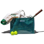 Load image into Gallery viewer, Puebco Covered School Tie Market Bag - Green/Light Blue - Mitchell McCabe Menswear

