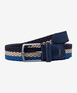 Brax Elasticated Belt - Blue/Tan