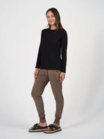 Load image into Gallery viewer, Lou Lou Jones Long Sleeve Fitted Bamboo Top - Black - Mitchell McCabe Menswear
