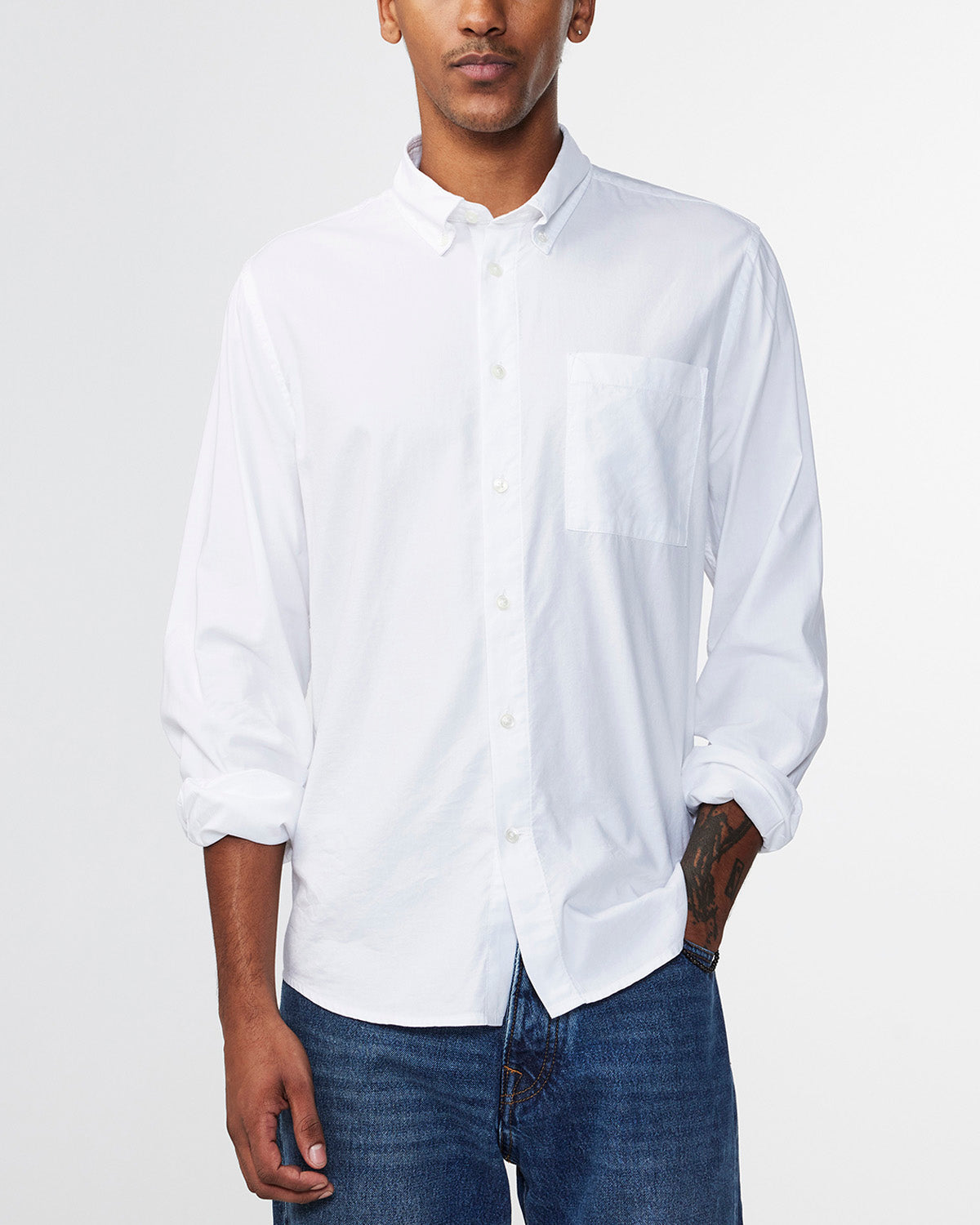 No Nationality Arne BD Poplin Shirt - White