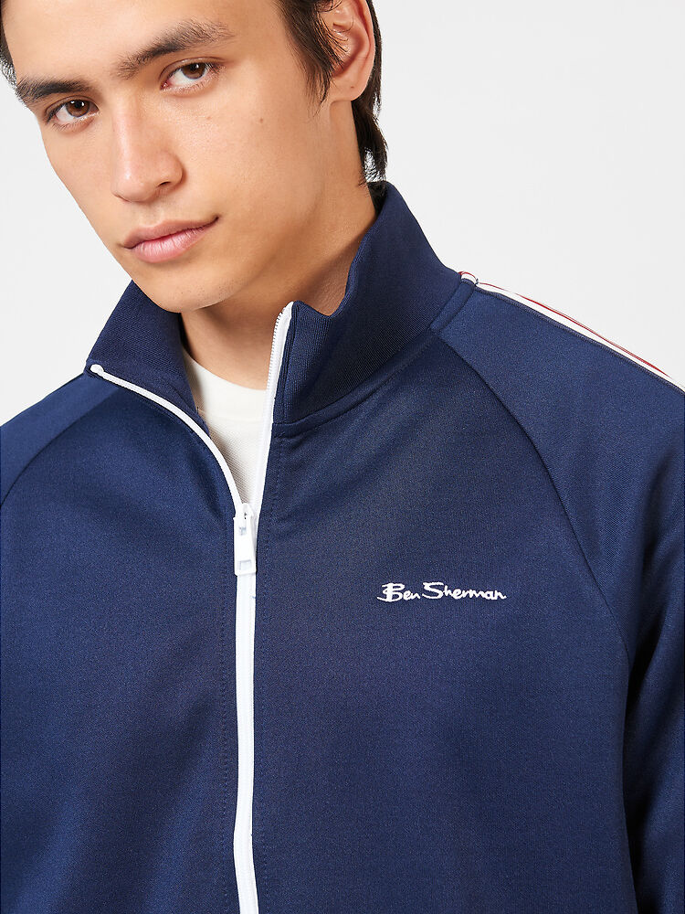 Ben Sherman House Taped Tricot Track Top - Navy