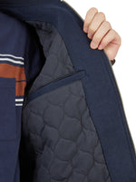 Load image into Gallery viewer, Ben Sherman Wool Block Bomber Jacket - Navy
