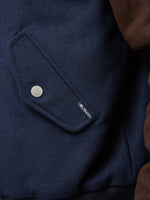 Load image into Gallery viewer, Ben Sherman Wool Block Bomber Jacket - Navy
