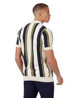 Load image into Gallery viewer, Ben Sherman Vertical Stripe Polo - Ivory Olive
