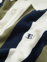 Load image into Gallery viewer, Ben Sherman Vertical Stripe Polo - Ivory Olive
