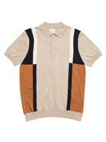 Load image into Gallery viewer, Ben Sherman Intarsia Stripe Polo - Biscuit
