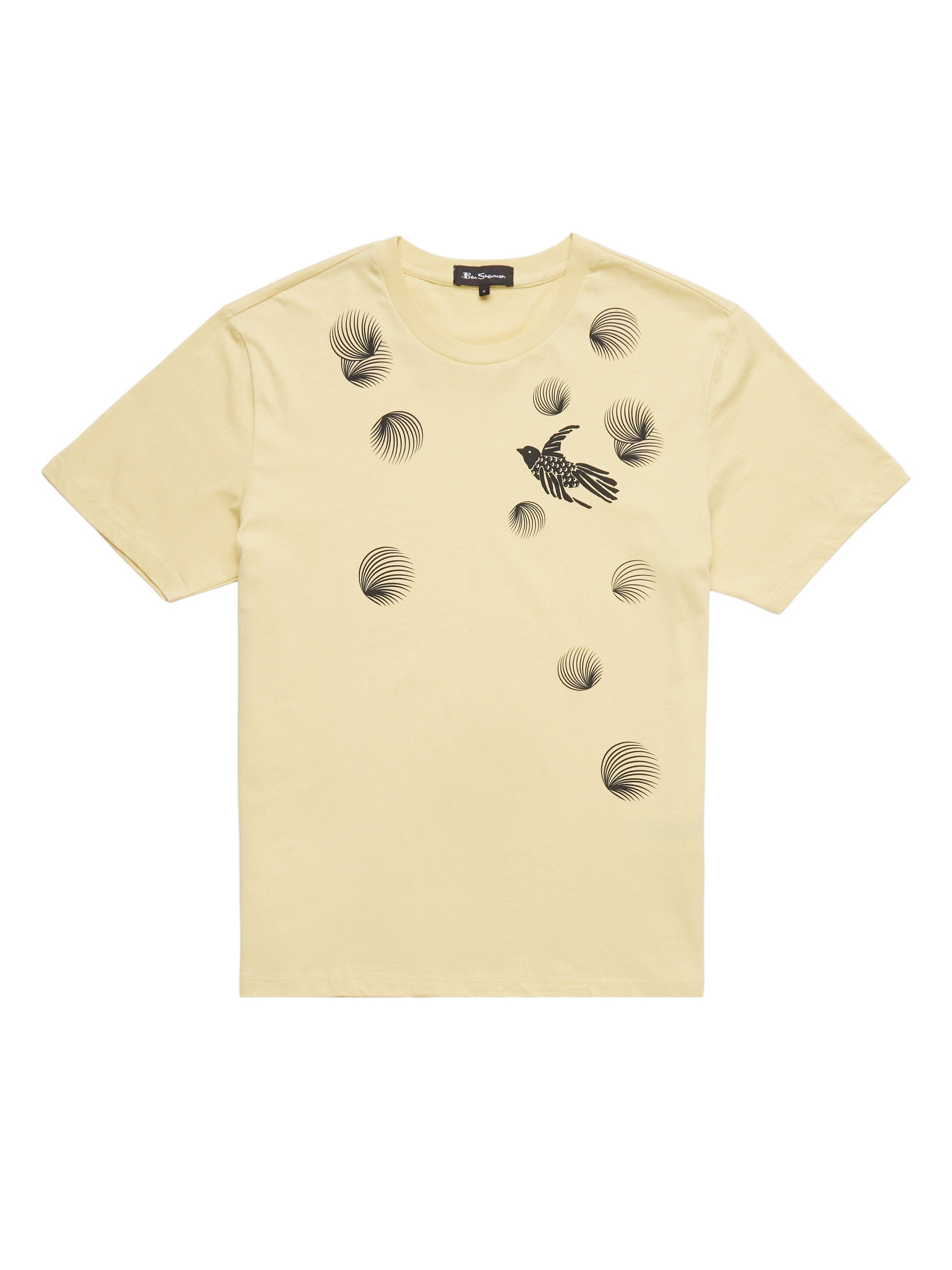 Ben Sherman Geo Bird Print Tee - Lemon