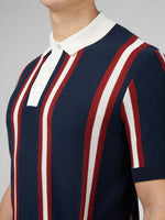 Load image into Gallery viewer, Ben Sherman Mod Knitted Ruby Polo - Dark Navy
