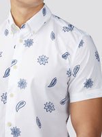 Load image into Gallery viewer, Ben Sherman Floral Print Short Sleeve Shirt - White
