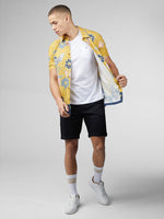 Load image into Gallery viewer, Ben Sherman Abstract Botanical Print Short Sleeve Shirt - Sunflower
