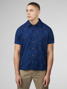 Ben Sherman Indigo Check Short Sleeve Shirt - Indigo