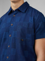 Load image into Gallery viewer, Ben Sherman Indigo Check Short Sleeve Shirt - Indigo
