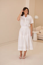 Load image into Gallery viewer, Brave and True Paris Skirt - White
