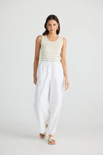 Load image into Gallery viewer, Brave and True Lana Linen Pant - White

