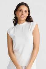 Load image into Gallery viewer, Brave and True Paula Knit Top - White - Mitchell McCabe Menswear
