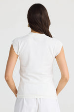 Load image into Gallery viewer, Brave and True Paula Knit Top - White - Mitchell McCabe Menswear
